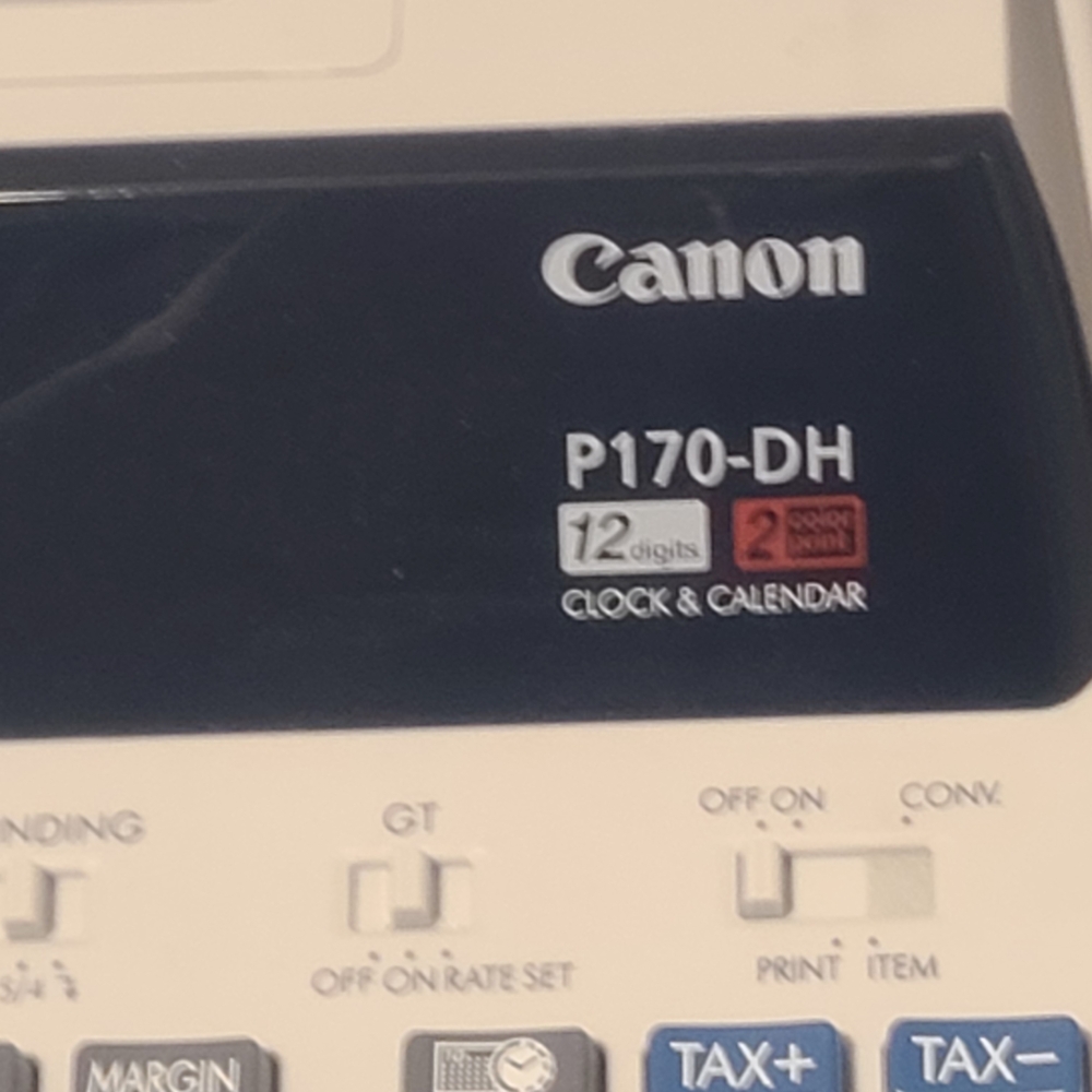 CANON P170-DH Printing Calculator TESTED - WORKING with 3 paper spools - Picture 4 of 7